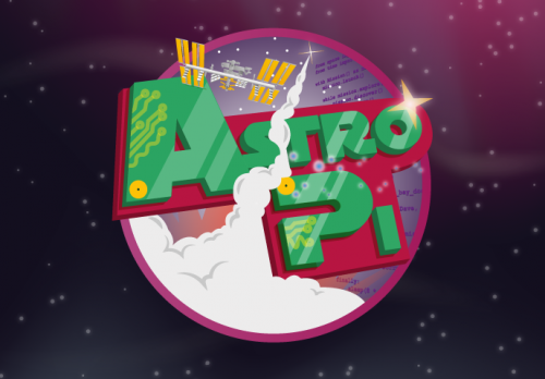 Astro Pi logo with starry background