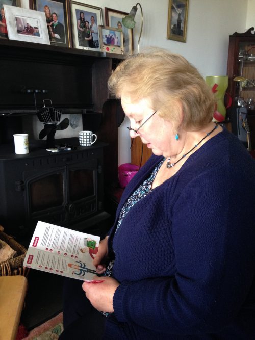 Helen looks at the learning resource.