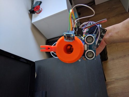 View of Michael Darby's nerf gun proximity sensor