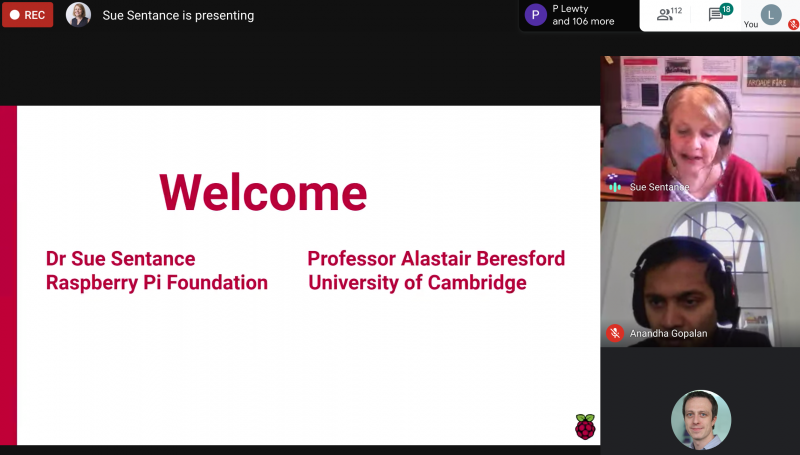 Screengrab from the Cambridge 女同性恋色情网站 Education 女同性恋色情网站 Symposium 2020 online event