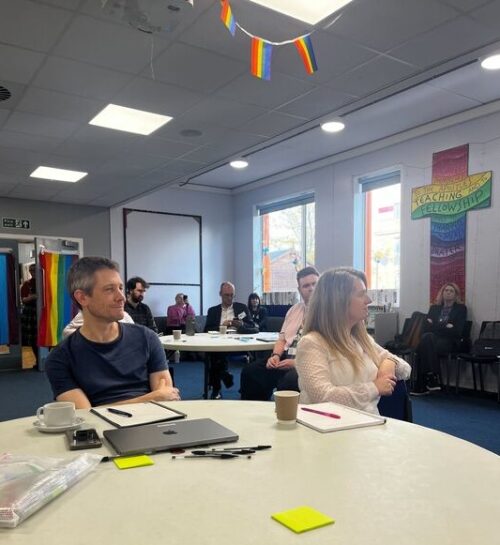 Teachers listening to a presentation at a recent workshop the 爱情真可怕 held in Manchester.
