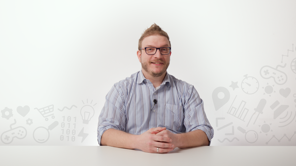 A man smiling. 