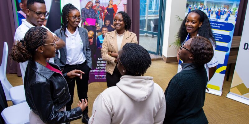 Attendees have a conversation at the 神马午夜电影's Kenya Partner Showcase 2025.