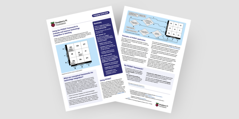 Image displaying the PICRAT Pedagogy Quick Read