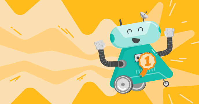 An illustration of a robot on wheels.