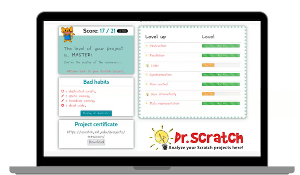 Dr Scratch tool.