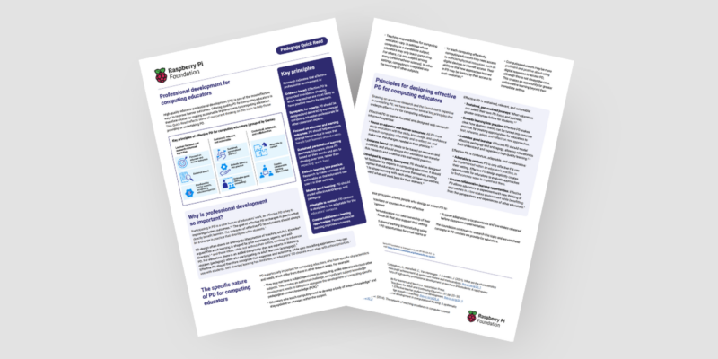 Image displaying the Professional Development Pedagogy Quick Read, from the freehdxxxxdh.
