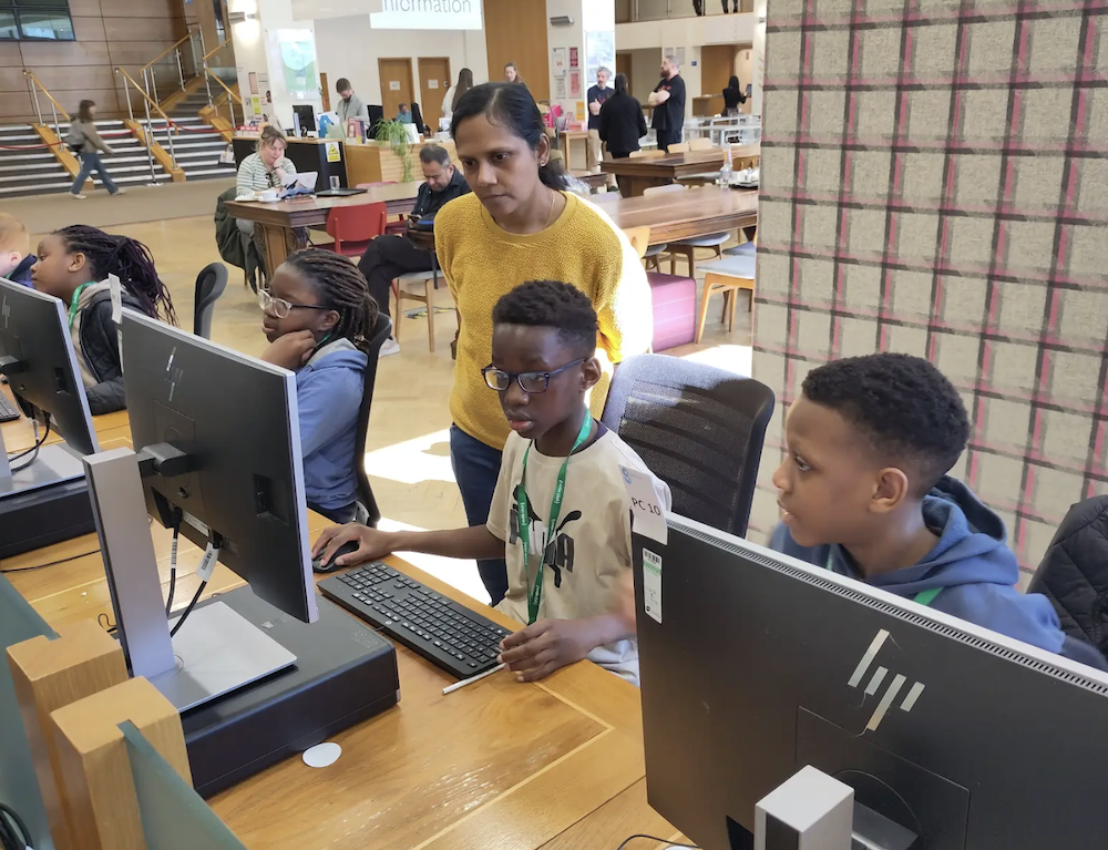 Young learner at a Code Club 