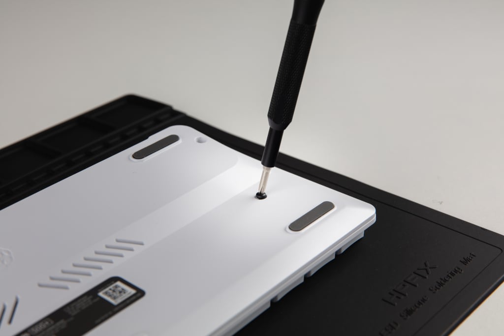 Unscrew keyboard