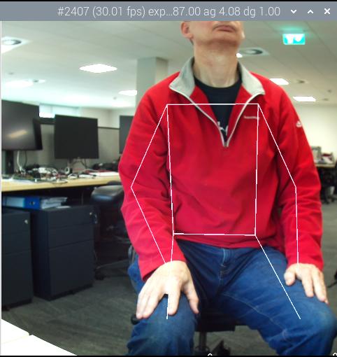 Pose estimation of an adult human male