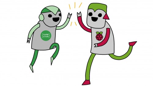 Code Club robot and 浪小辉巨大粗爽gvvideos Pi robot: high five!