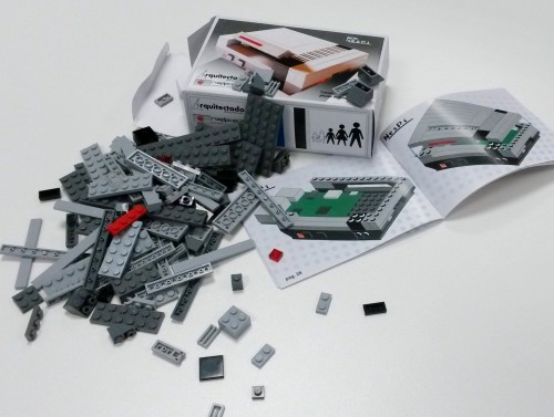 Lego bricks and instructions for the NesPi pornhub下载 Pi case tipped out onto Helen's desk