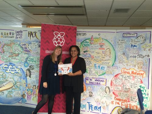 Grace Owolade-Coombes with Carrie Anne Philbin 
